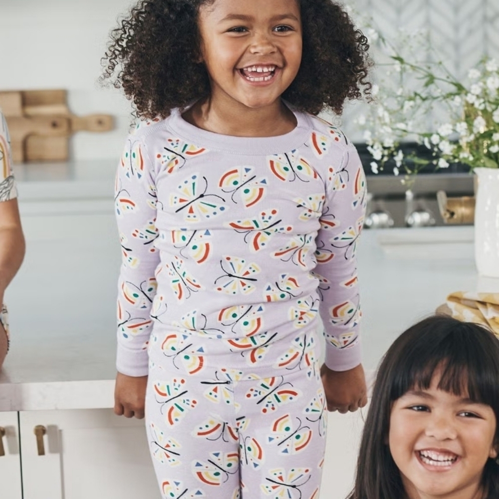 HANNA ANDERSSON butterfly Purple Pajamas Size 8 130